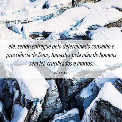 Picture 06 - Atos 2:23 BSL - ele, sendo entregue pelo determinado conselho e - Bible Verse Picture