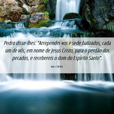 Picture 06 - Atos 2:38 BSL - Pedro disse-lhes: “Arrependei-vos e sede - Bible Verse Picture