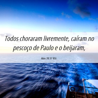 Picture 06 - Atos 20:37 BSL - Todos choraram livremente, caíram no pescoço de - Bible Verse Picture