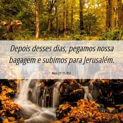 Picture 06 - Atos 21:15 BSL - Depois desses dias, pegamos nossa bagagem e - Bible Verse Picture