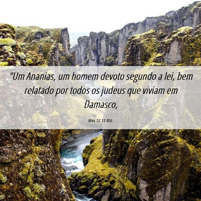 Picture 06 - Atos 22:12 BSL - “Um Ananias, um homem devoto segundo a lei, bem - Bible Verse Picture