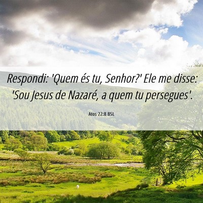 Picture 06 - Atos 22:8 BSL - Respondi: 'Quem és tu, Senhor?' Ele me disse: - Bible Verse Picture