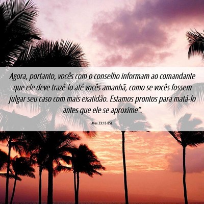 Picture 06 - Atos 23:15 BSL - Agora, portanto, vocês com o conselho informam - Bible Verse Picture