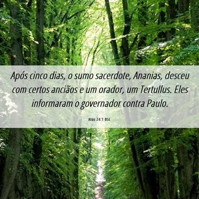 Picture 06 - Atos 24:1 BSL - Após cinco dias, o sumo sacerdote, Ananias, - Bible Verse Picture