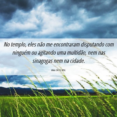 Picture 06 - Atos 24:12 BSL - No templo, eles não me encontraram disputando - Bible Verse Picture