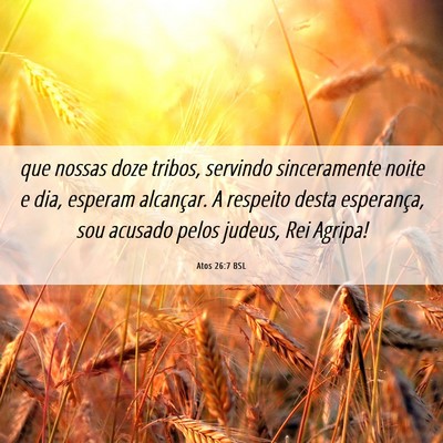 Picture 06 - Atos 26:7 BSL - que nossas doze tribos, servindo sinceramente - Bible Verse Picture