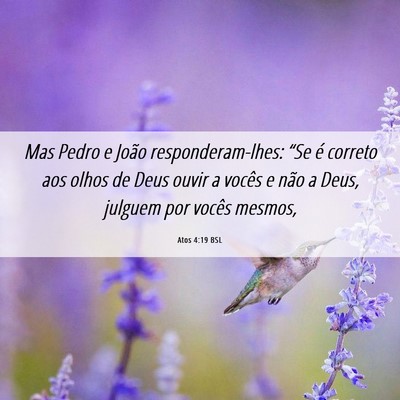 Picture 06 - Atos 4:19 BSL - Mas Pedro e João responderam-lhes: “Se é - Bible Verse Picture