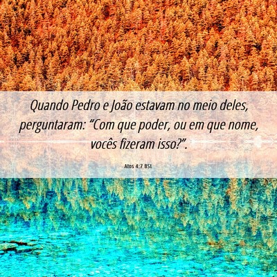 Picture 06 - Atos 4:7 BSL - Quando Pedro e João estavam no meio deles, - Bible Verse Picture