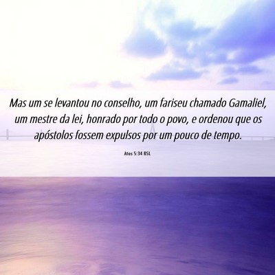 Picture 06 - Atos 5:34 BSL - Mas um se levantou no conselho, um fariseu - Bible Verse Picture