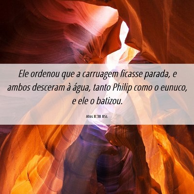 Picture 06 - Atos 8:38 BSL - Ele ordenou que a carruagem ficasse parada, e - Bible Verse Picture