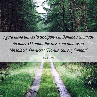 Picture 06 - Atos 9:10 BSL - Agora havia um certo discípulo em Damasco - Bible Verse Picture
