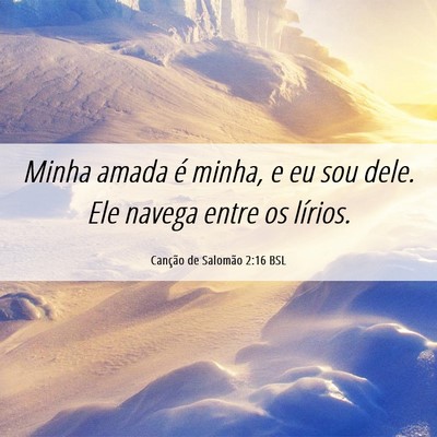Picture 06 - Canção de Salomão 2:16 BSL - Minha amada é minha, e eu sou dele. Ele navega - Bible Verse Picture