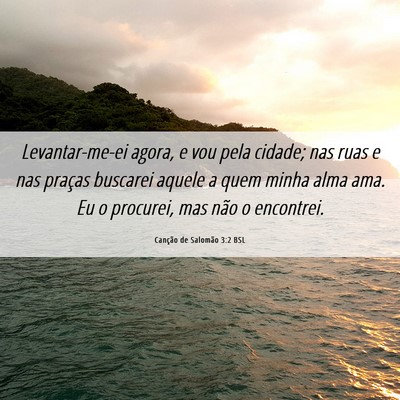 Picture 06 - Canção de Salomão 3:2 BSL - Levantar-me-ei agora, e vou pela cidade; nas ruas - Bible Verse Picture