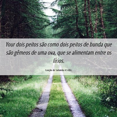 Picture 06 - Canção de Salomão 4:5 BSL - Your dois peitos são como dois peitos de bunda - Bible Verse Picture