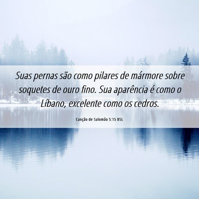 Picture 06 - Canção de Salomão 5:15 BSL - Suas pernas são como pilares de mármore sobre - Bible Verse Picture