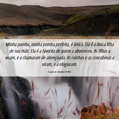 Picture 06 - Canção de Salomão 6:9 BSL - Minha pomba, minha pomba perfeita, é única. Ela - Bible Verse Picture