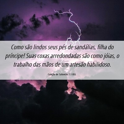 Picture 06 - Canção de Salomão 7:1 BSL - Como são lindos seus pés de sandálias, filha - Bible Verse Picture