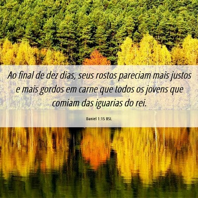 Picture 06 - Daniel 1:15 BSL - Ao final de dez dias, seus rostos pareciam mais - Bible Verse Picture