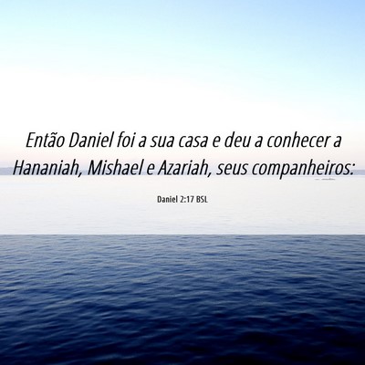 Picture 06 - Daniel 2:17 BSL - Então Daniel foi a sua casa e deu a conhecer a - Bible Verse Picture