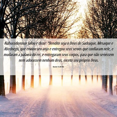 Picture 06 - Daniel 3:28 BSL - Nabucodonosor falou e disse: “Bendito seja o - Bible Verse Picture
