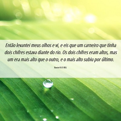 Picture 06 - Daniel 8:3 BSL - Então levantei meus olhos e vi, e eis que um - Bible Verse Picture