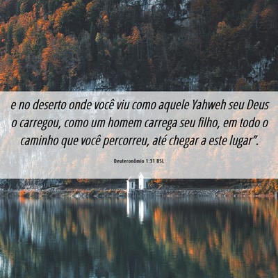 Picture 06 - Deuteronômio 1:31 BSL - e no deserto onde você viu como aquele Yahweh - Bible Verse Picture