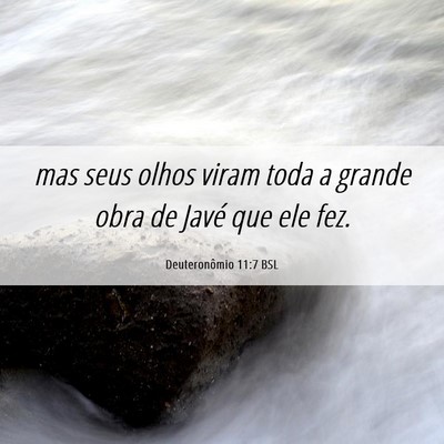 Picture 06 - Deuteronômio 11:7 BSL - mas seus olhos viram toda a grande obra de Javé - Bible Verse Picture