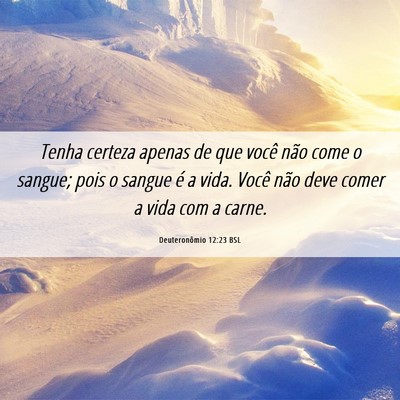 Picture 06 - Deuteronômio 12:23 BSL - Tenha certeza apenas de que você não come o - Bible Verse Picture