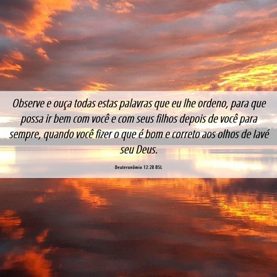 Picture 06 - Deuteronômio 12:28 BSL - Observe e ouça todas estas palavras que eu lhe - Bible Verse Picture
