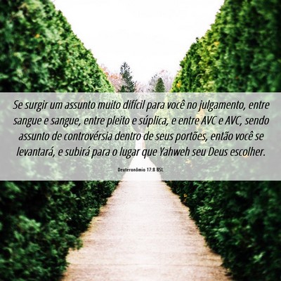 Picture 06 - Deuteronômio 17:8 BSL - Se surgir um assunto muito difícil para você no - Bible Verse Picture