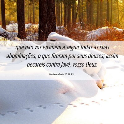 Picture 06 - Deuteronômio 20:18 BSL - que não vos ensinem a seguir todas as suas - Bible Verse Picture