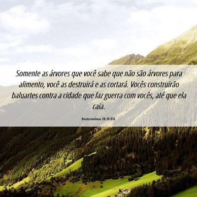 Picture 06 - Deuteronômio 20:20 BSL - Somente as árvores que você sabe que não são - Bible Verse Picture