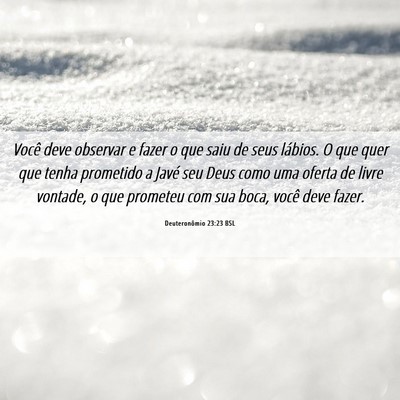 Picture 06 - Deuteronômio 23:23 BSL - Você deve observar e fazer o que saiu de seus - Bible Verse Picture