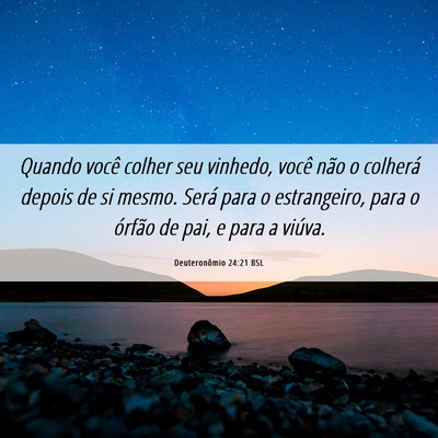 Picture 06 - Deuteronômio 24:21 BSL - Quando você colher seu vinhedo, você não o - Bible Verse Picture