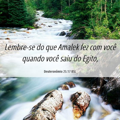 Picture 06 - Deuteronômio 25:17 BSL - Lembre-se do que Amalek fez com você quando - Bible Verse Picture