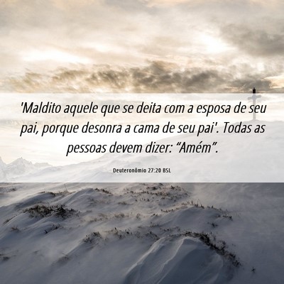 Picture 06 - Deuteronômio 27:20 BSL - 'Maldito aquele que se deita com a esposa de seu - Bible Verse Picture