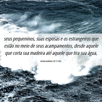 Picture 06 - Deuteronômio 29:11 BSL - seus pequeninos, suas esposas e os estrangeiros - Bible Verse Picture