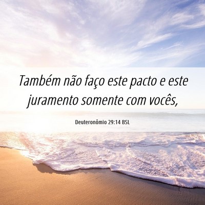 Picture 06 - Deuteronômio 29:14 BSL - Também não faço este pacto e este juramento - Bible Verse Picture