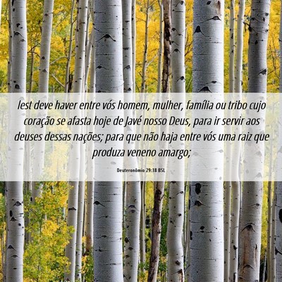 Picture 06 - Deuteronômio 29:18 BSL - lest deve haver entre vós homem, mulher, - Bible Verse Picture