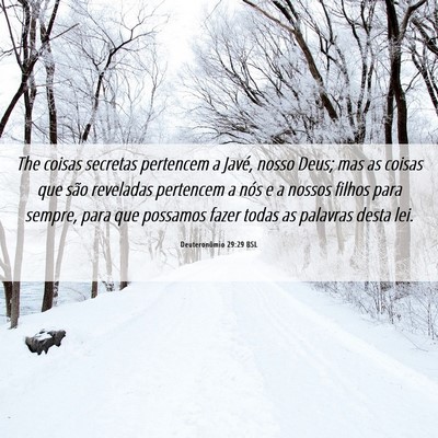 Picture 06 - Deuteronômio 29:29 BSL - The coisas secretas pertencem a Javé, nosso - Bible Verse Picture