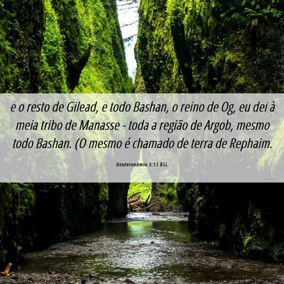 Picture 06 - Deuteronômio 3:13 BSL - e o resto de Gilead, e todo Bashan, o reino de - Bible Verse Picture