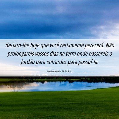 Picture 06 - Deuteronômio 30:18 BSL - declaro-lhe hoje que você certamente perecerá. - Bible Verse Picture