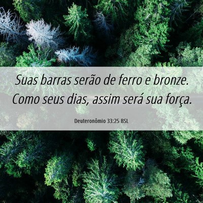 Picture 06 - Deuteronômio 33:25 BSL - Suas barras serão de ferro e bronze. Como seus - Bible Verse Picture