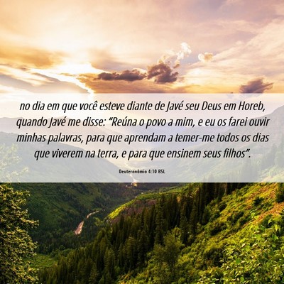 Picture 06 - Deuteronômio 4:10 BSL - no dia em que você esteve diante de Javé seu - Bible Verse Picture