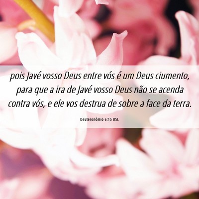 Picture 06 - Deuteronômio 6:15 BSL - pois Javé vosso Deus entre vós é um Deus - Bible Verse Picture