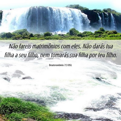 Picture 06 - Deuteronômio 7:3 BSL - Não fareis matrimônios com eles. Não darás - Bible Verse Picture