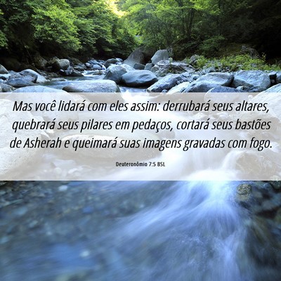Picture 06 - Deuteronômio 7:5 BSL - Mas você lidará com eles assim: derrubará seus - Bible Verse Picture