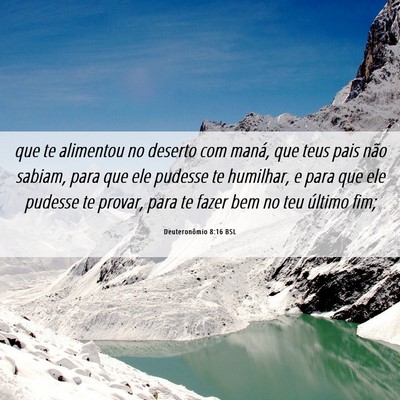 Picture 06 - Deuteronômio 8:16 BSL - que te alimentou no deserto com maná, que teus - Bible Verse Picture