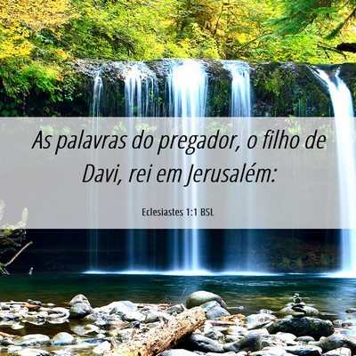 Picture 06 - Eclesiastes 1:1 BSL - As palavras do pregador, o filho de Davi, rei em - Bible Verse Picture