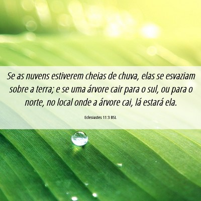Picture 06 - Eclesiastes 11:3 BSL - Se as nuvens estiverem cheias de chuva, elas se - Bible Verse Picture